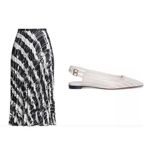 Piazza Sempione Skirt and Santoni Leather Shoe